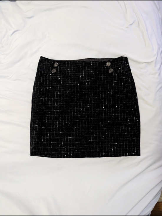 LOFT Dresses & Skirts - Black Mini Skirt with Button Detail